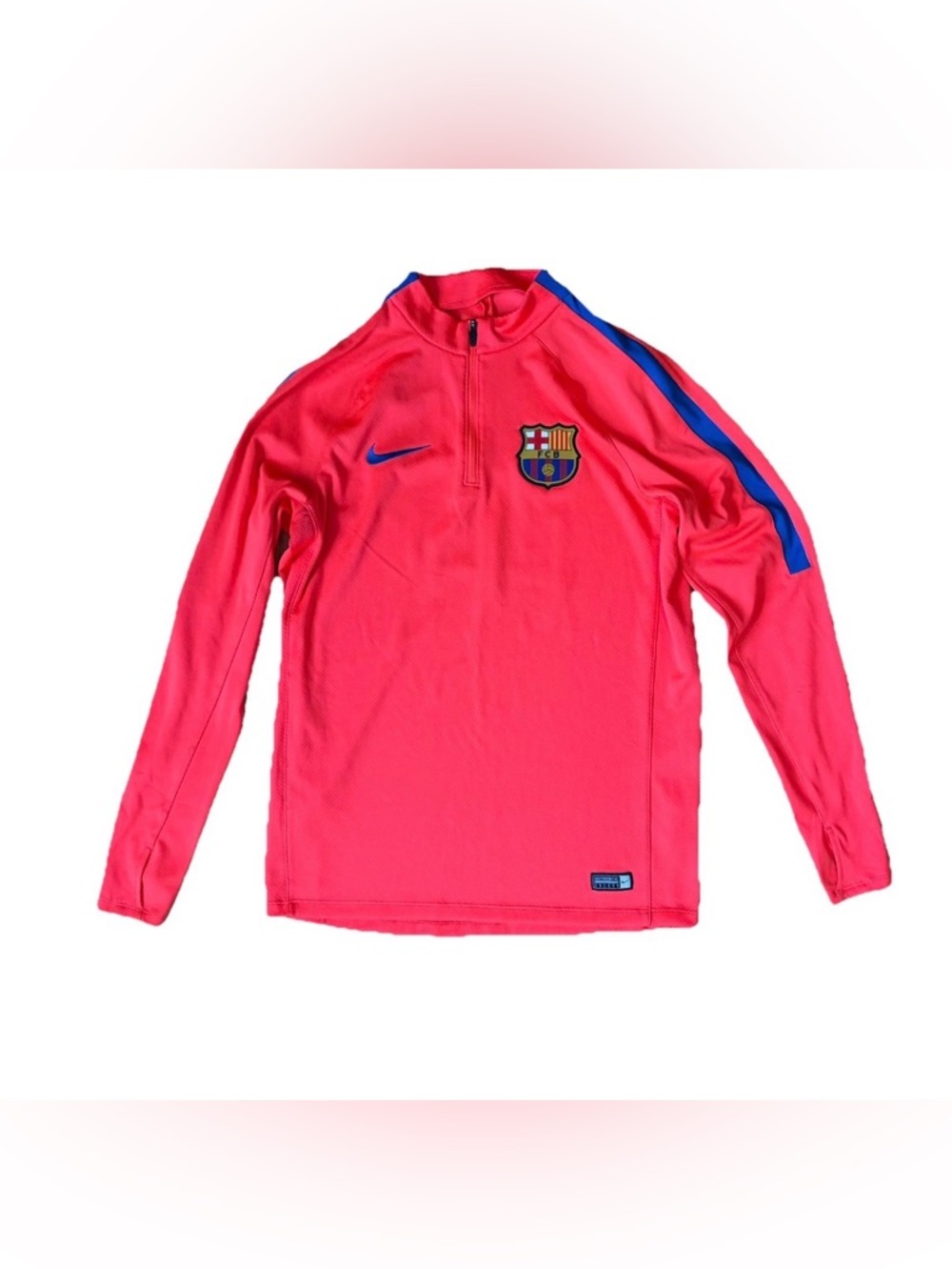 Authentic Nike FCB Barcelona Pullover Jacket 1/4 Zip Warm Up Sweatshirt Sz M